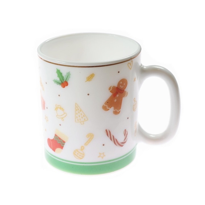 Cana Craciun 23005G, sticla termica, design tematic multicolor, 320 ml