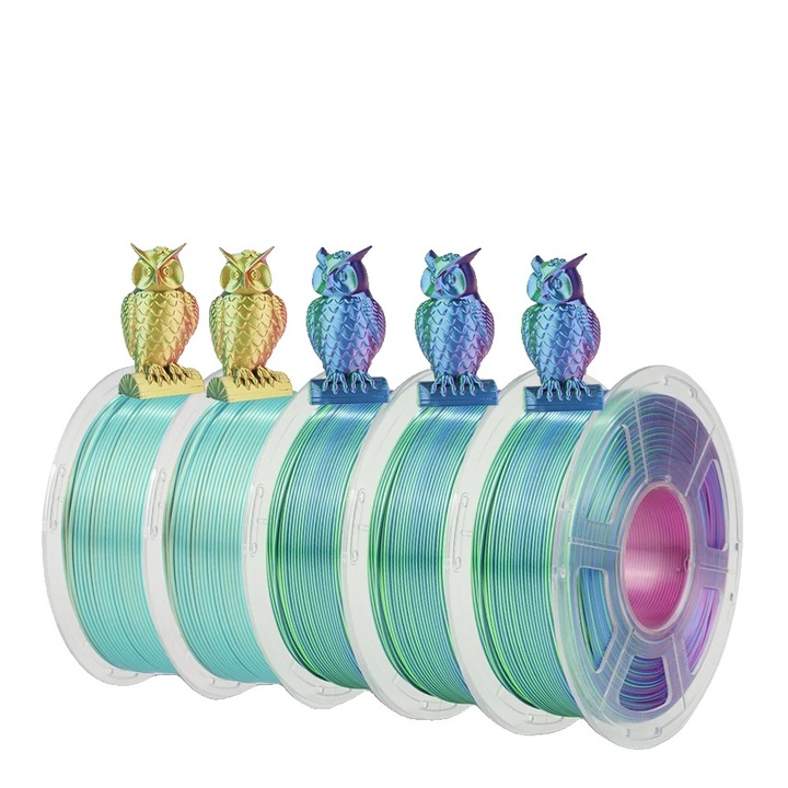 Filament 3D, Triple Color, Aditie Mare, 1.75mm, 5 Role, Multicolor