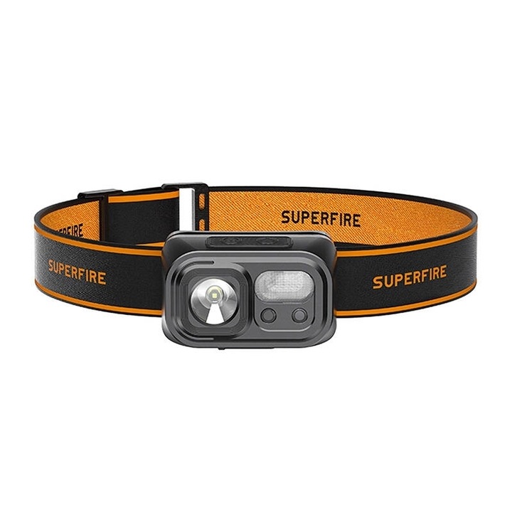 Челна лампа Superfire HL23-S, 350lm, USB-C