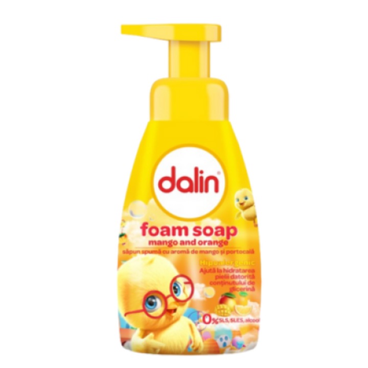 Sapun spuma Dalin, cu aroma de mango si portocala, 200ml
