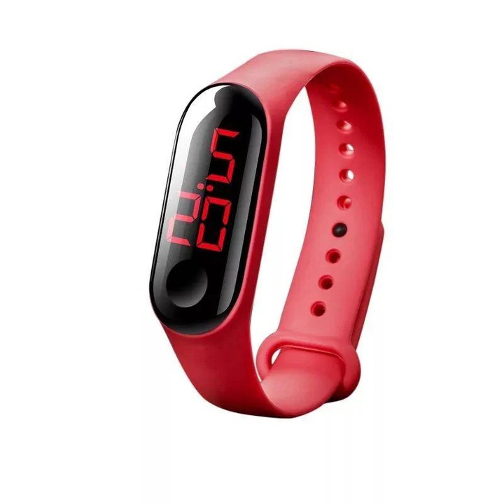 Ceas dama digital Traveller rosu