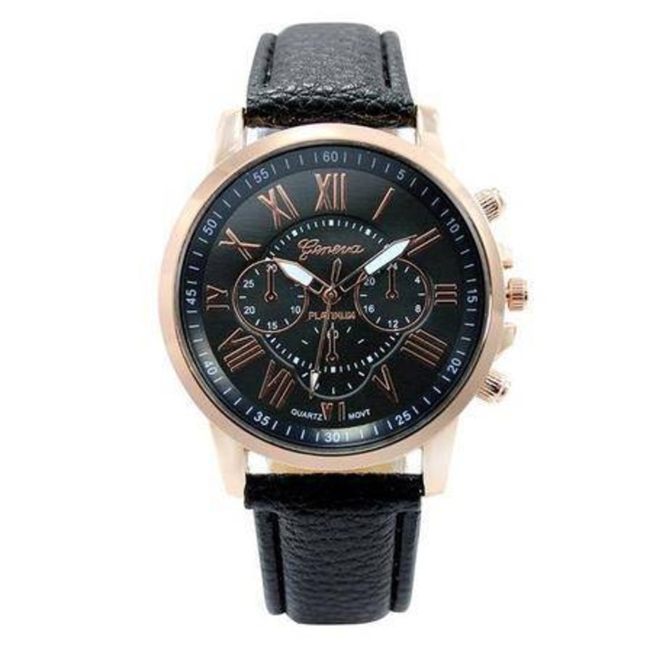 Ceas dama Geneva Platinum Monaco negru