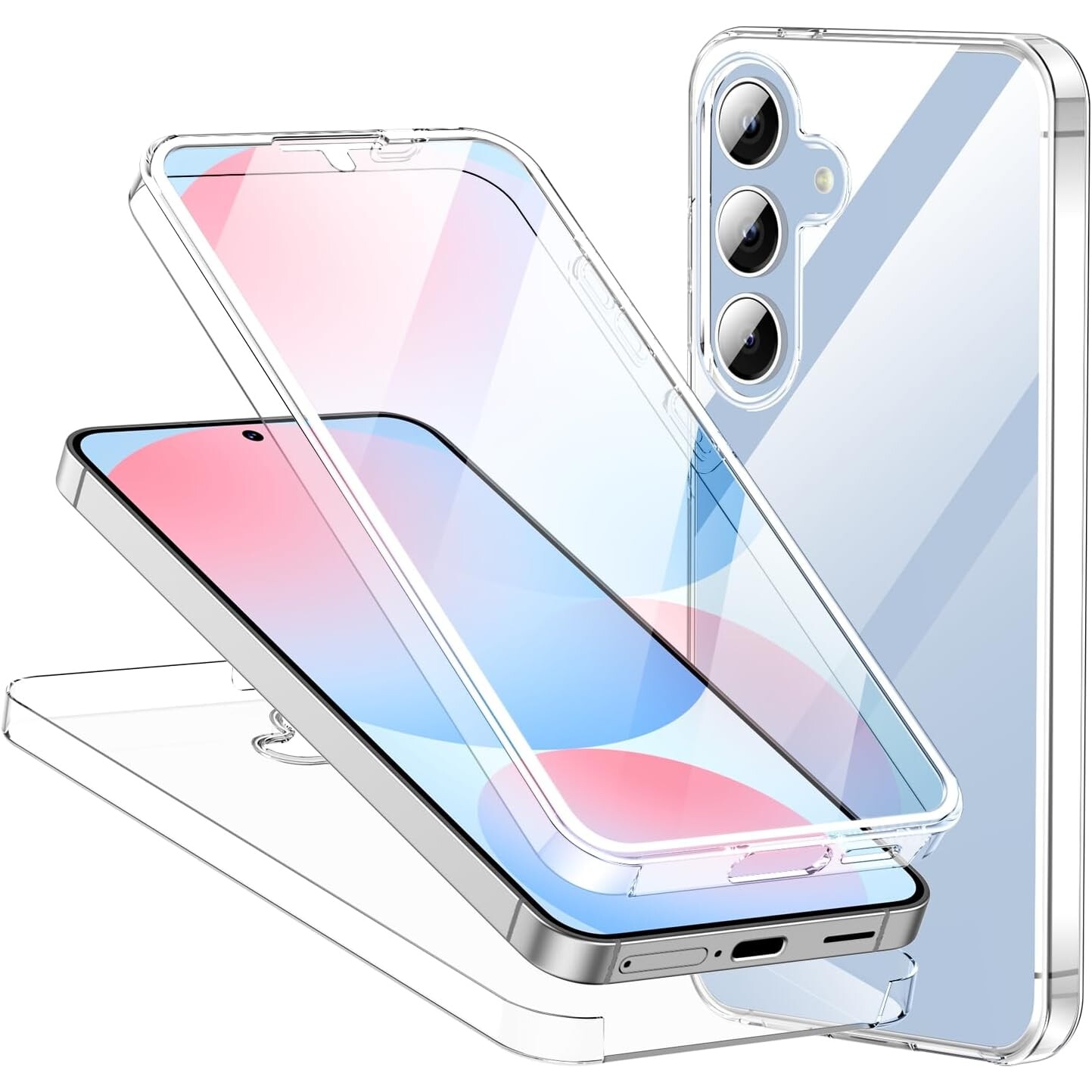 Husa fata plus spate 360 Alc Mobile compatibila cu Samsung Galaxy S24 FE