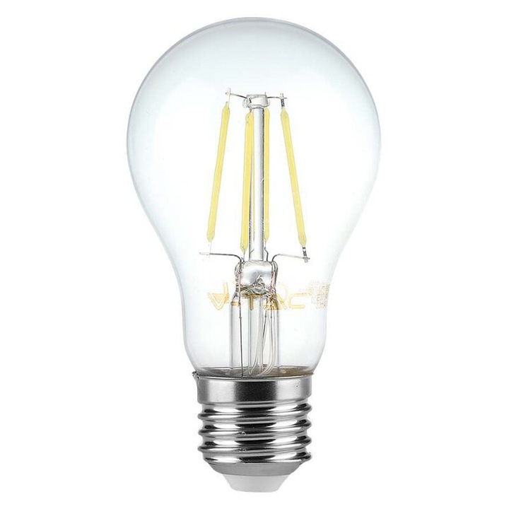Ec e27 a60 с димируема нажежаема жичка LED 8w 3000k топло бяло V-tac