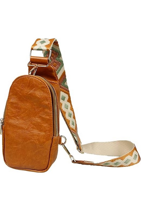 Crossbody táska, barna, 13 x 7,2 x 23,5 cm