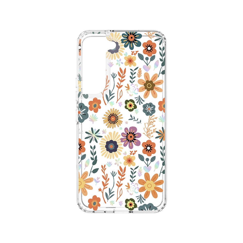 Husa telefon pentru Samsung Galaxy S22, IMD Print, design floral, acces usor la porturi, slim