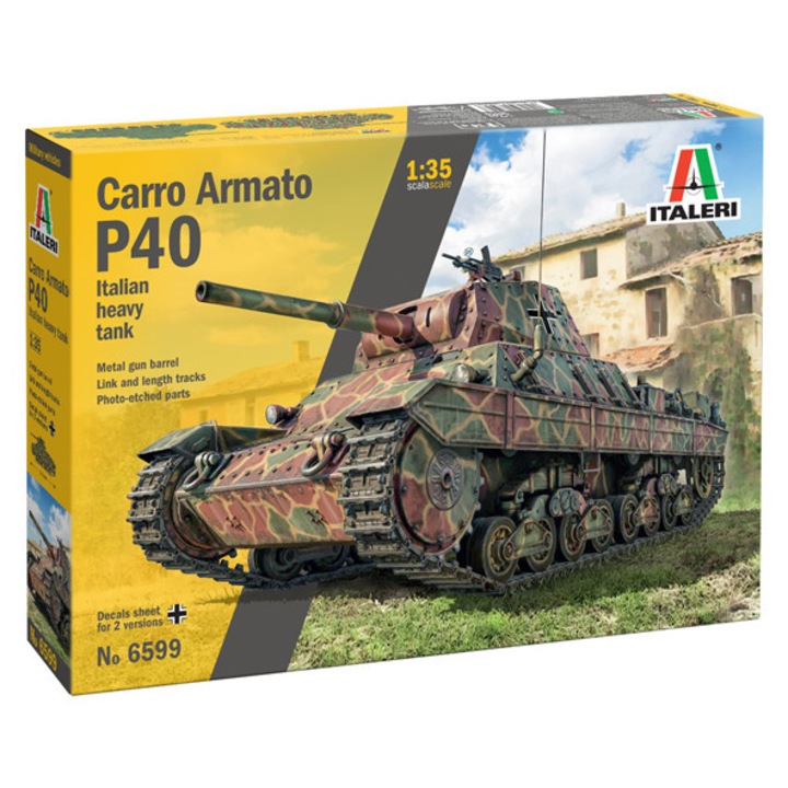 Kit Macheta Militara de construit Italeri Carro Armato P40 italian heavy tank + 14ani 1:35 ITA 6599