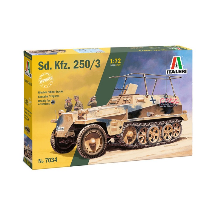 Kit Macheta Militara de construit Italeri Sd.Kfz.250/3 1:72 ITA 7034