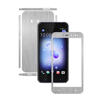 Folie de protectie Carbon Skinz, Husa de tip Skin Adeziv pentru Carcasa, Brushed Argintiu dedicata HTC U11 Folie de protectie Carbon Skinz, Husa de tip Skin Adeziv pentru Carcasa, Brushed Argintiu dedicata HTC U11