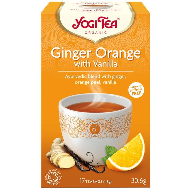 Ceai cu ghimbir, coaja de portocala si vanilie ECO 30.6 g (17 pliculete) - Yogi Tea