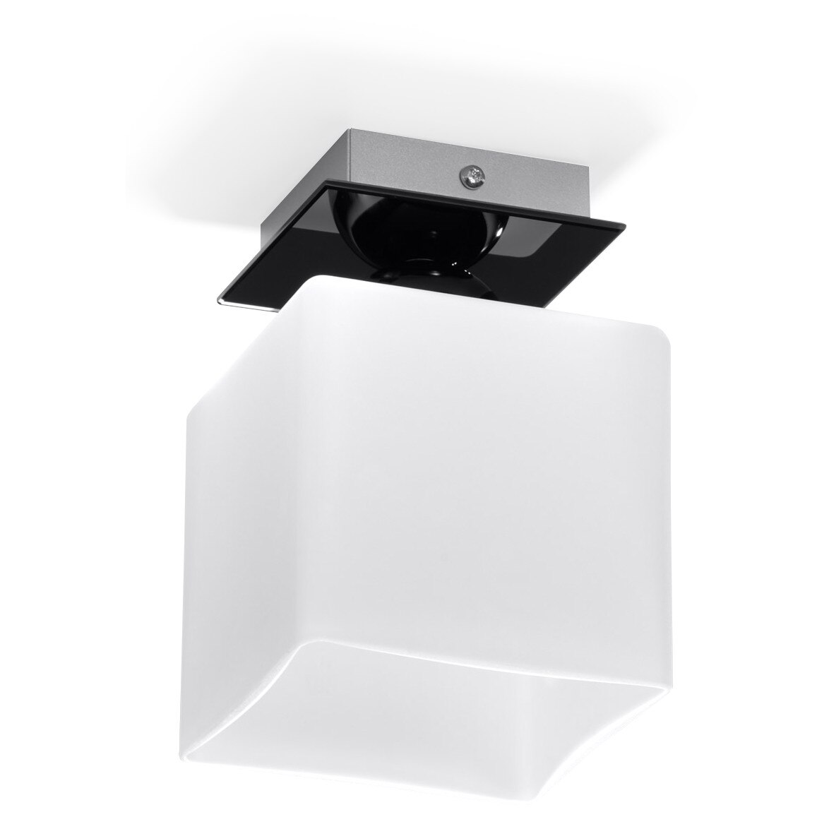 Plafoniera Sollux Lighting Piazza E27, 60W, Loft Design, Negru