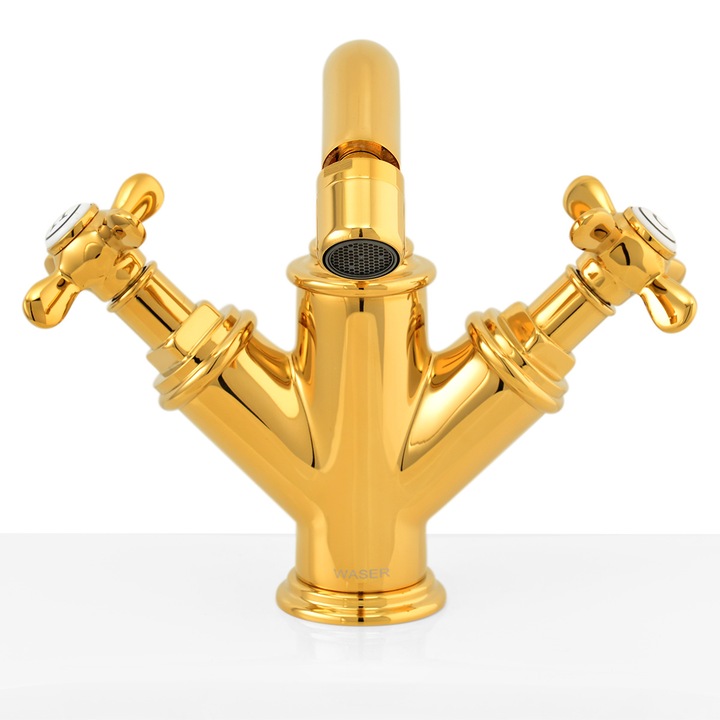 Baterie bideu, Maison Mex DANUBE, L.9.9 H.16.6 cm, auriu