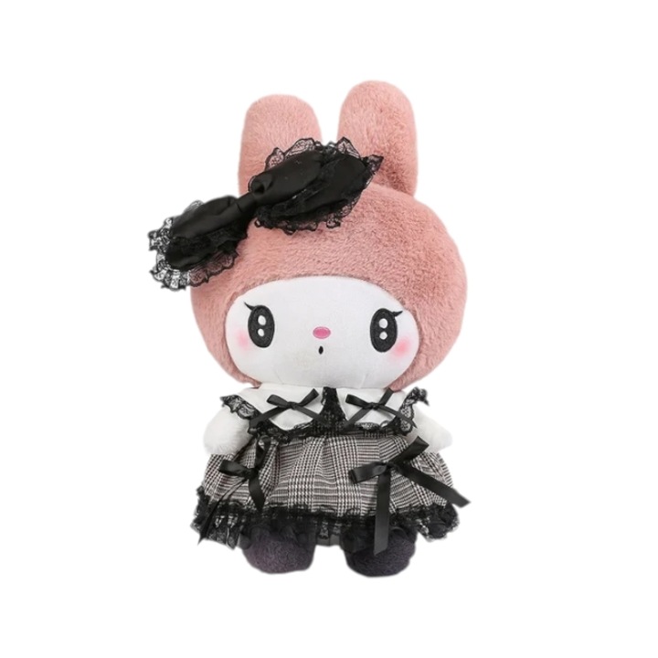 Плюшена играчка Kuromi от серията Hello Kitty, мека и пухкава, 30 см, ключодържател фигурка