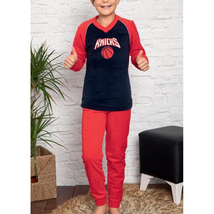 Момчешка пижама, материал Polar, Червен