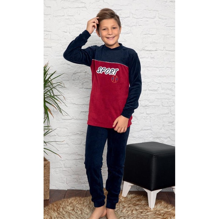 Момчешка пижама, материал Polar, Тъмносин