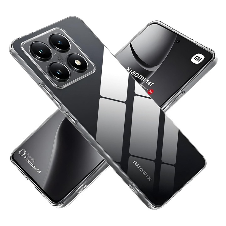 High Clear TPU tok kompatibilis a Xiaomi 14T Pro-val, OPTIM SOLUTION, gyémánt kialakítás, könnyű TPU lökhárító tok, ütéselnyelés, egyedi, hosszú élettartamú sárgásgátló technológia, átlátszó