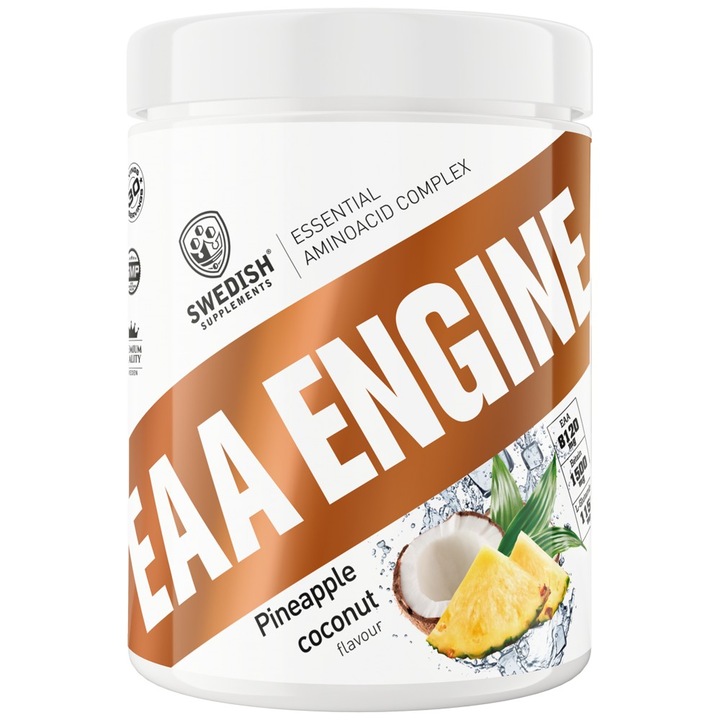 Хранителна добавка SWEDISH Supplements EAA Engine / Essential Aminoacid Complex, Ананас с кокос, 450 грама