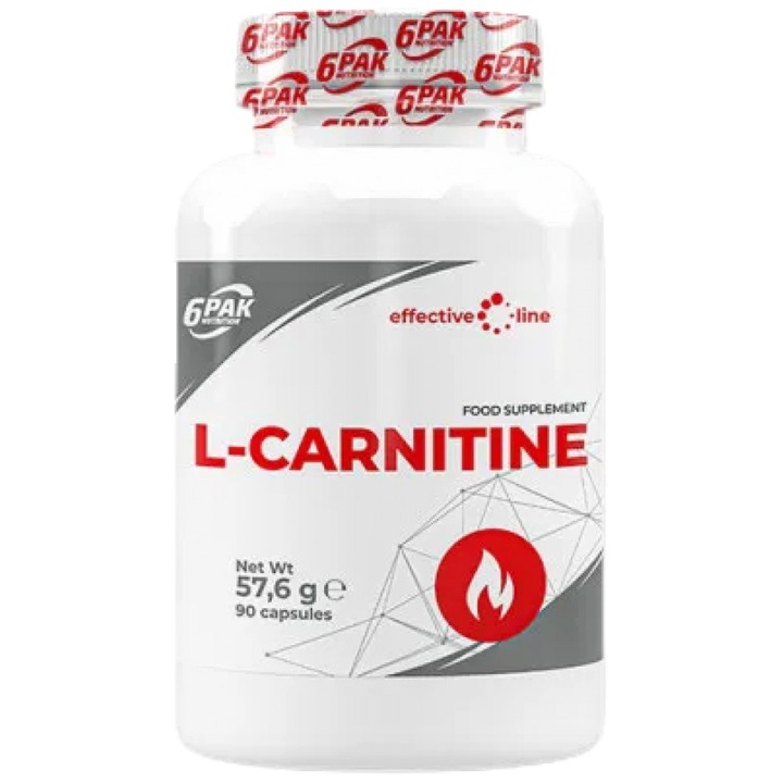 Хранителна добавка 6PAK Nutrition L-Carnitine 500 mg, 90 капсули
