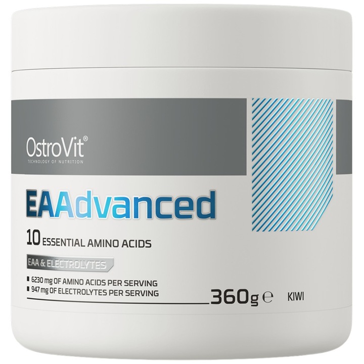 Хранителна добавка OstroVit EAAdvanced With Glutamine And Electrolytes, Круша, 360 грама