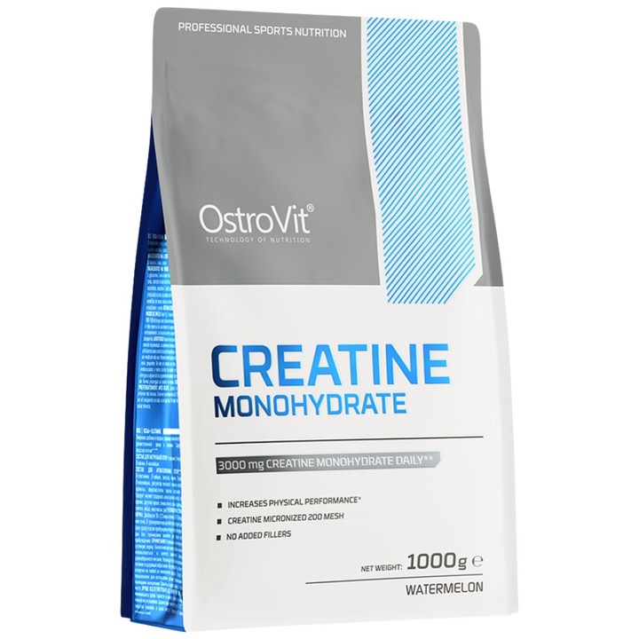 Étrend-kiegészítő OstroVit kreatin-monohidrát por, görögdinnye, 1000 gramm