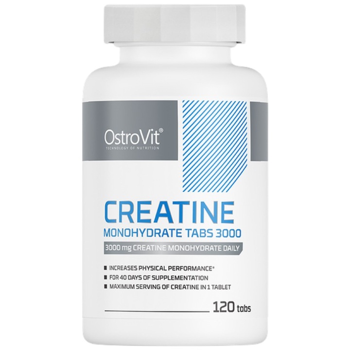 Étrend-kiegészítő OstroVit Creatine Monohydrate Tabs 3000, 120 tabletta