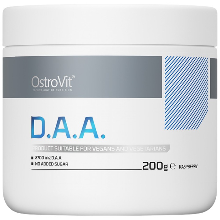 Хранителна добавка OstroVit D-Aspartic Acid / DAA Powder, Синя малина, 200 грама