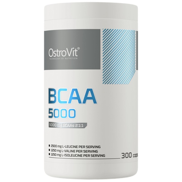 Хранителна добавка OstroVit BCAA 5000, 300 капсули