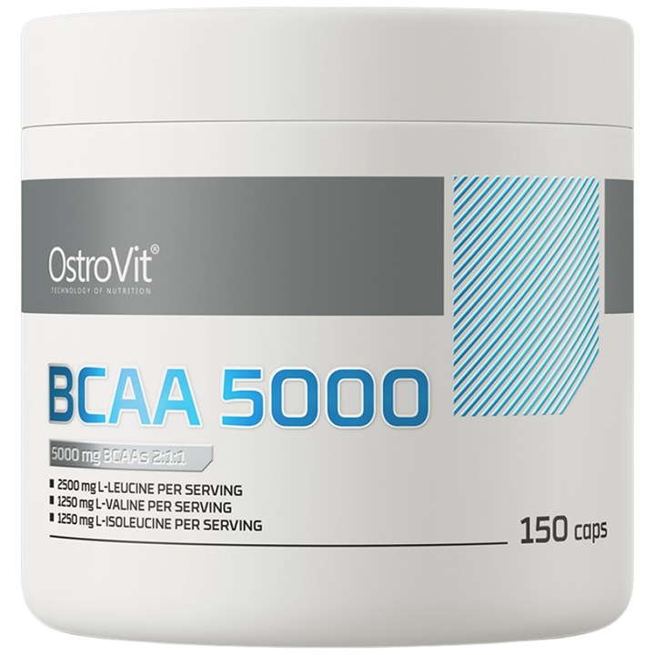 Хранителна добавка OstroVit BCAA 5000, 150 капсули