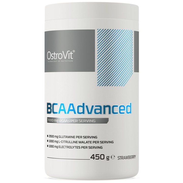 Хранителна добавка OstroVit BCAAdvanced With Citrulline And Electrolytes, Манго, 450 грама