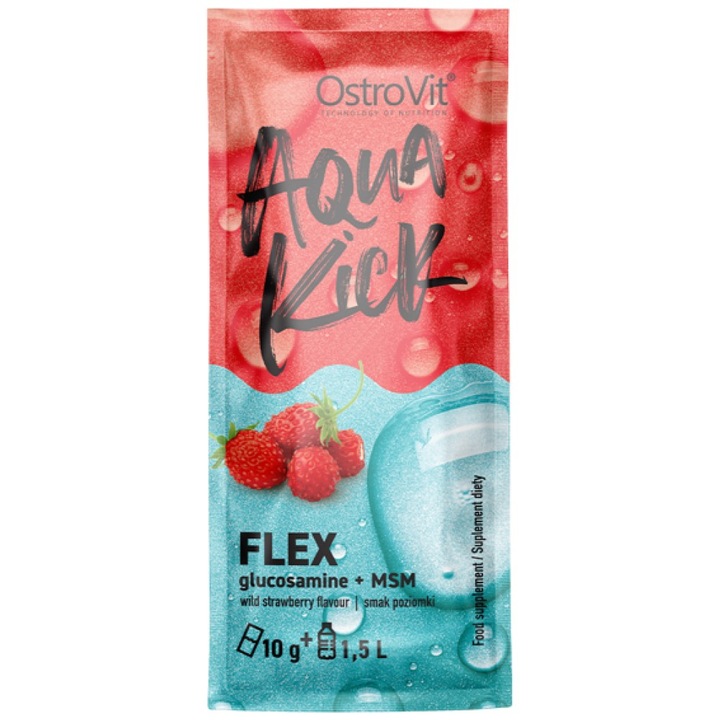 Táplálékkiegészítő OstroVit Aqua Kick / Advanced Hydration - Flex, eper, 10 gramm