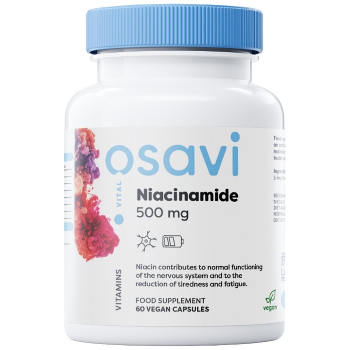 Хранителна добавка Osavi Niacinamide 500 mg, 120 капсули