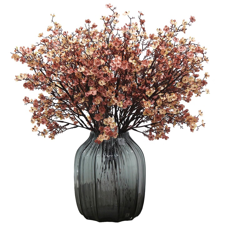 Buchet flori artificiale MWAOWM, 12 bucati, multicolor, 50cm