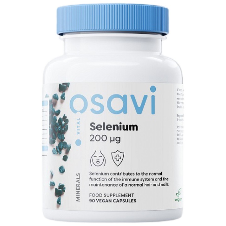 Хранителна добавка Osavi Selenium 200 mcg, 90 капсули
