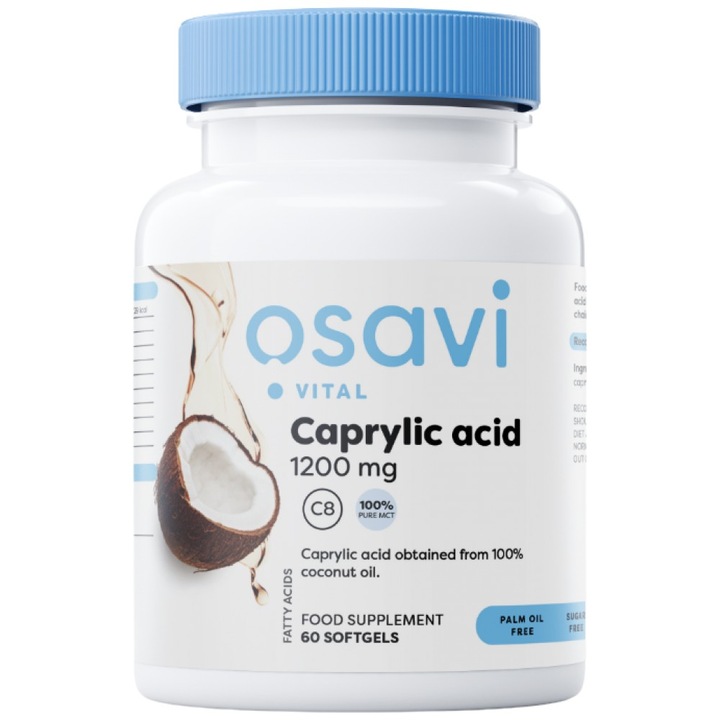 Supliment alimentar Osavi Acid caprilic 1200 mg, 60 capsule de gel