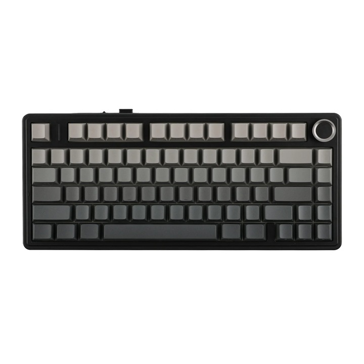 Механична игрална клавиатура, Aula F75 сиво Hotswap RGB уплътнение, Bluetooth/безжична връзка, сиво