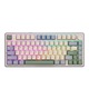 Клавиатура за гейминг, Aula F75 Green, Hotswap RGB Gasket Bluetooth Wireless, Механична, Зелена