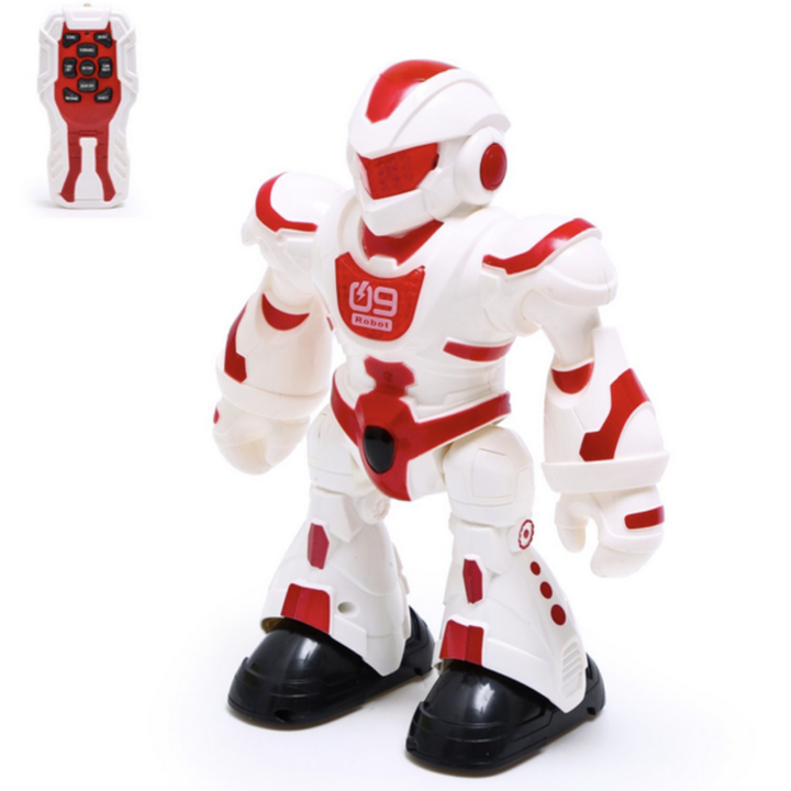 Jucarie Robot Multifunctional cu Radiocomanda, Dance Robot, 9 butoane, danseaza, sunet si lumini, 26cm, Rosu, + 3 ani, VisionXXI