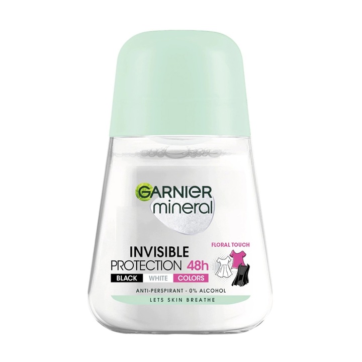 Garnier Mineral Antiperspirant Roll-On Invisible Protection 48h Floral Touch