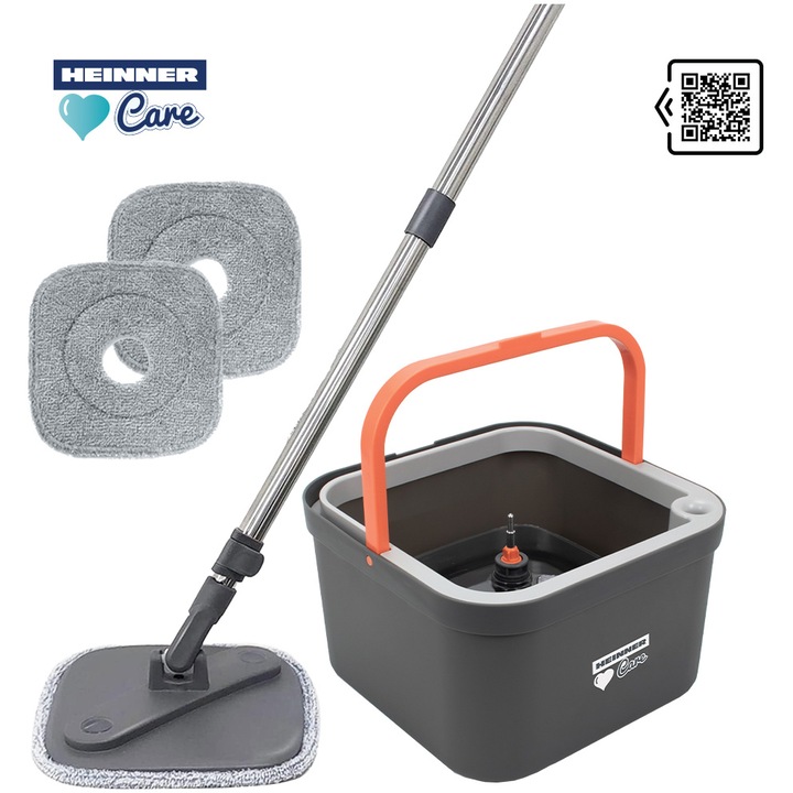Комплект за почистване Heinner Care 360 Mega Clean, Ротационен моп, 2.6 л