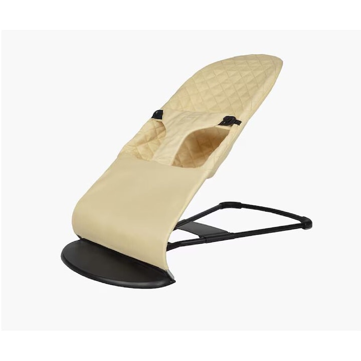 Balansoar Bebelusi, leagan bebe, 3 Pozitii de Inclinare, Pliabil, Material Moale, bej