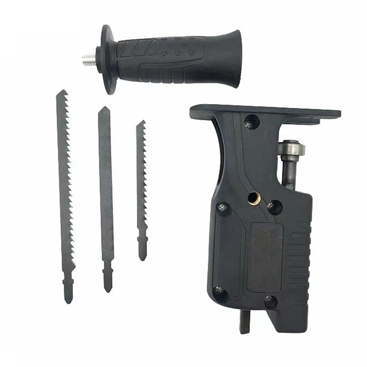 Set adaptor multifunctional pentru bormasina, Autocise, 3 lame, negru, 5.7x9x14.5cm