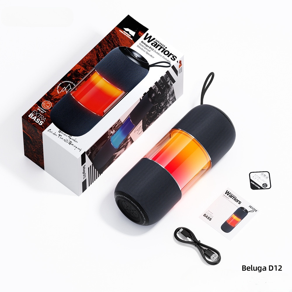 Soundbar inteligent, Bluetooth, iluminare RGB, sunet surround, apeluri hands-free, microfon, negru