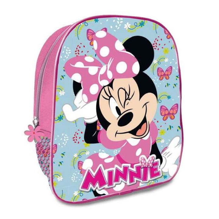 Homio óvodai hátizsák, 26x7x20 cm, állítható és megerősített pántokkal, többszínű, Flower Smile, Minnie Mouse