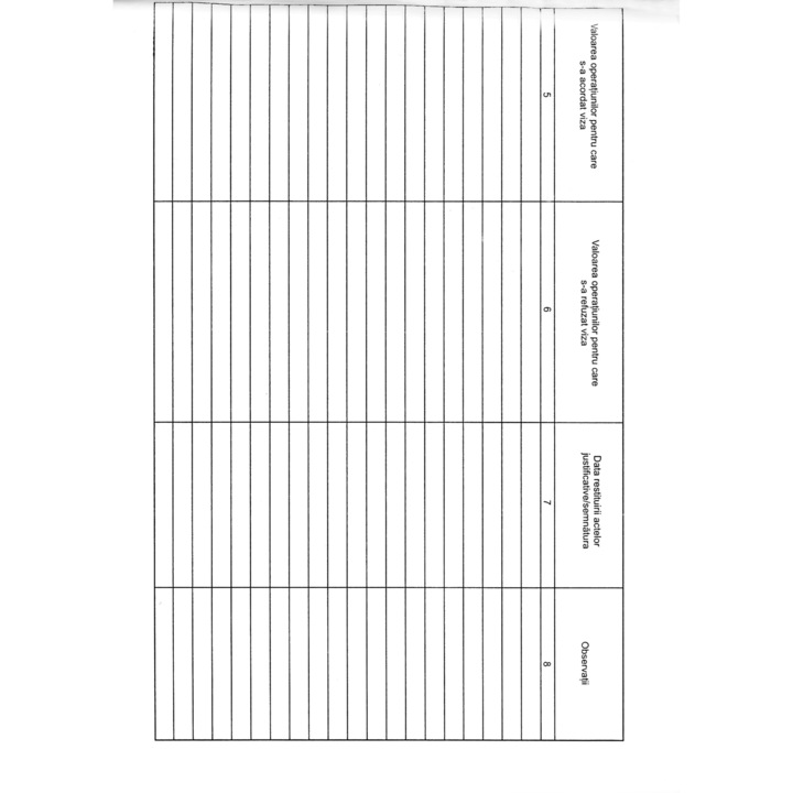 Registru control financiar preventiv orizontal, A4, 100 file, hartie 70 g, coperta mucava, landscape