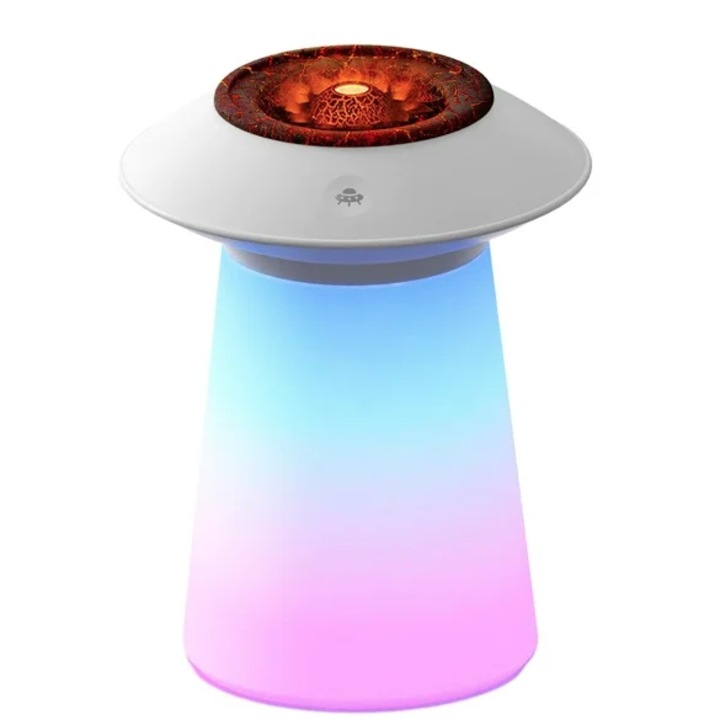 Párásító és aromaterápiás diffúzor, vulkán típus, UFO