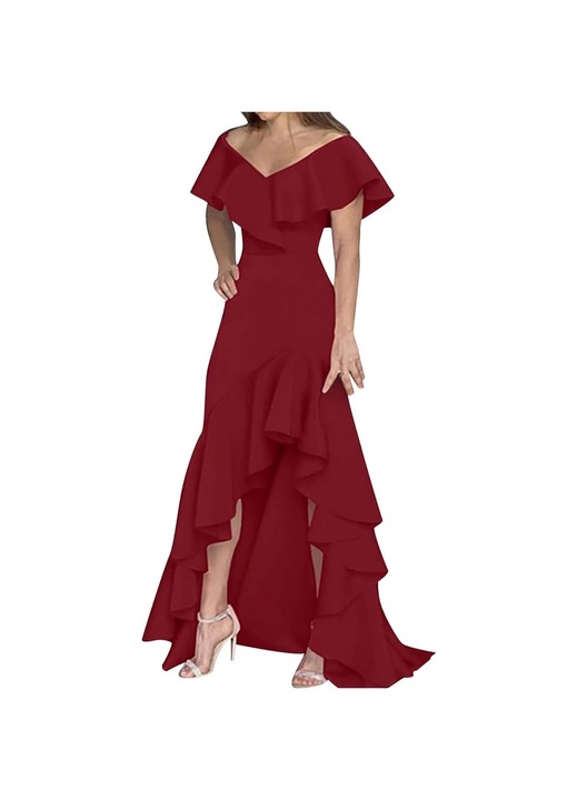 Koktélruha, Jormftte, midi, piros, poliészter