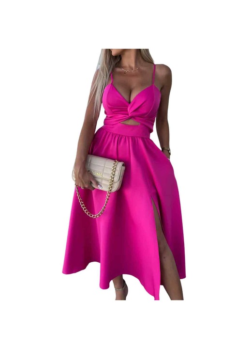 Ruha, Jormftte, hosszú, rózsa vörös, poliészter