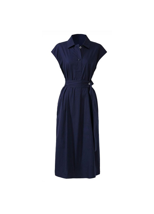 Nyári ruha, Jormftte, midi, V-nyakú, kék, könnyű anyag