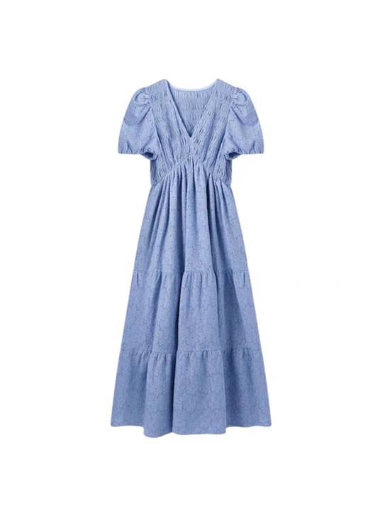 Jormftte ruha, tavaszi, kék, akril