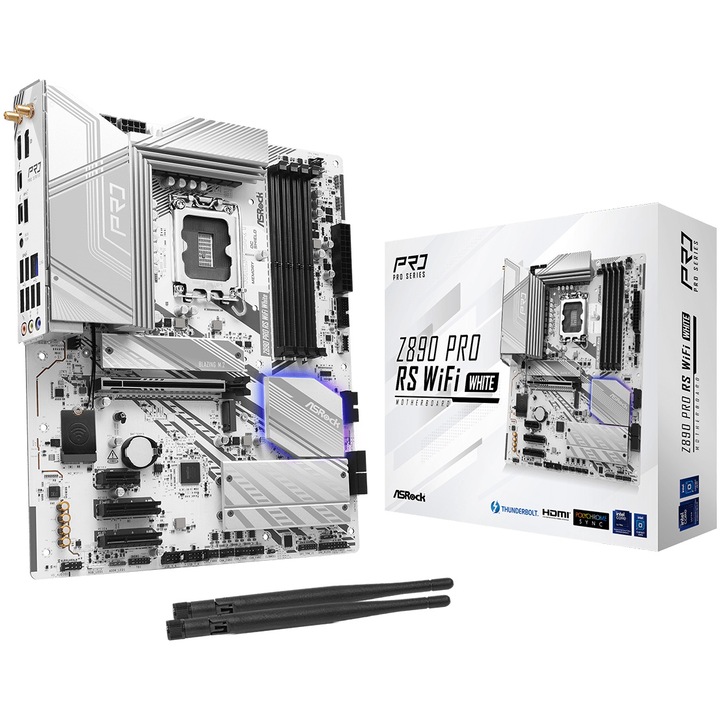 Дънна платка ASROCK Z890 PRO RS WIFI WHITE, Socket LGA 1851